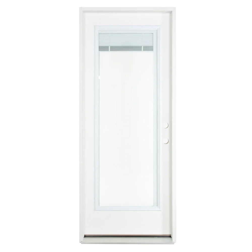 Masonite 2/8x6/8 Primed Steel Full Mini Blind Exterior Door