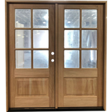 6/0x6/8 Mahogany Prehung Front Double Door | 6 Lite Without Moulding