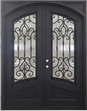 Cielo 6 ft. x 8 ft. Wrought Iron Prehung Front Double Door