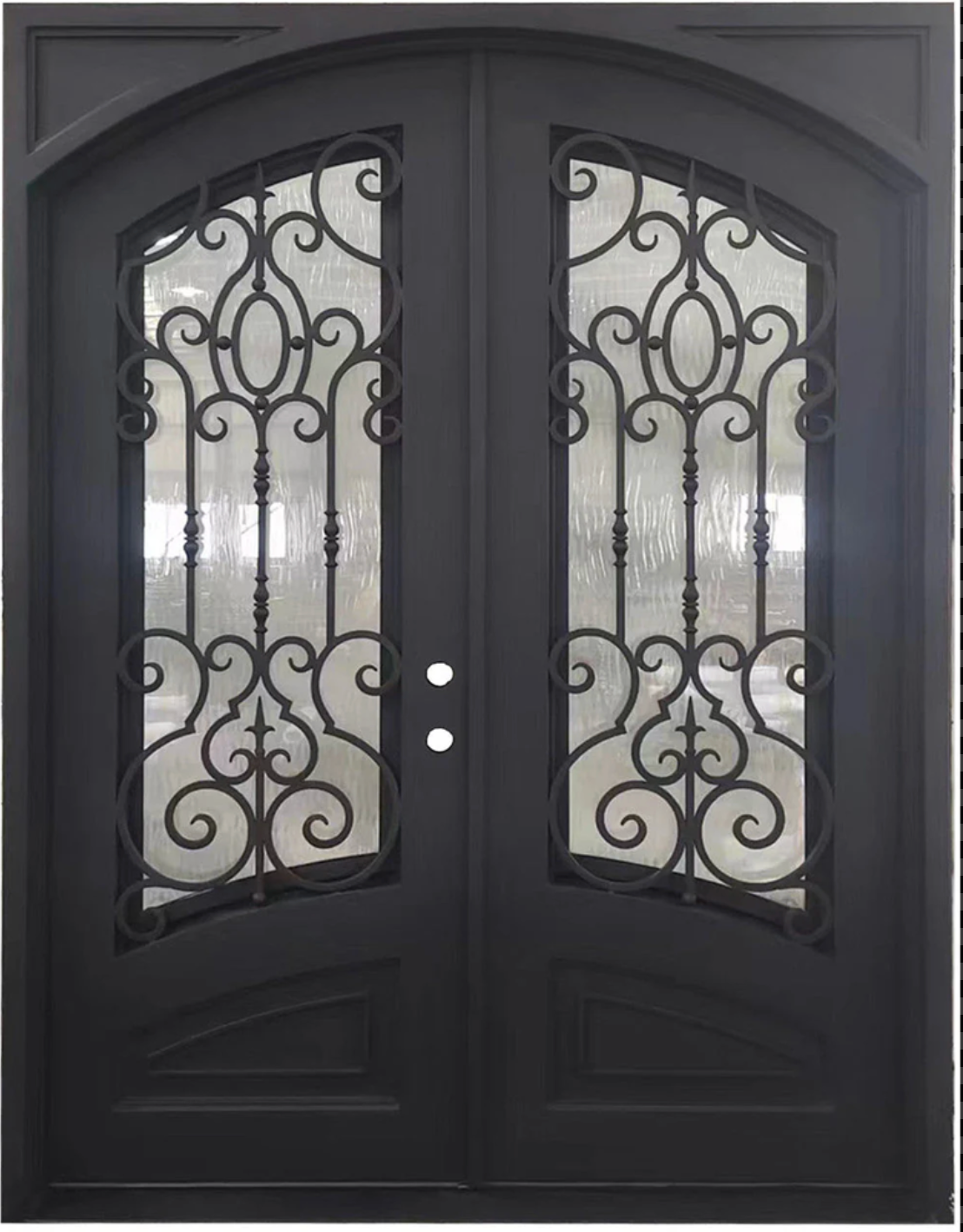 Cielo 6 ft. x 8 ft. Wrought Iron Prehung Front Double Door