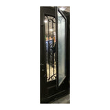 Puerta simple precolgada exterior de hierro forjado Texas Star de 3 pies x 8 pies