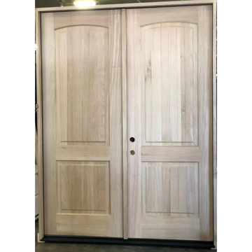 6/0x8/0 Exterior Mahogany 2 Panel Arched Prehung Double Door