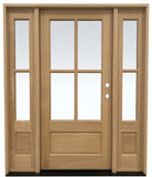 5/9x6/8 Exterior Mahogany Door 3/4 4 Lite with Sidelights