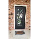 Violet 3/0x6/8 Exterior Wrought Iron Prehung Single Door