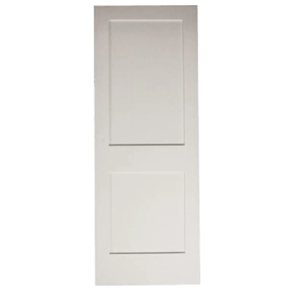 24 in x 80 in White Shaker 2-Panel Solid Core Primed MDF Interior Door Slab