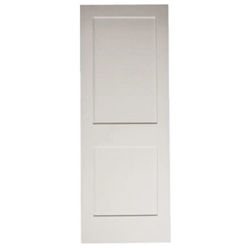 24 in x 80 in White Shaker 2-Panel Solid Core Primed MDF Interior Door Slab