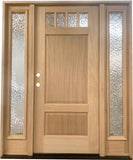 5/9x6/8 Exterior Mahogany Prehung Door | 1/7 4 Lite Glass with Sidelights