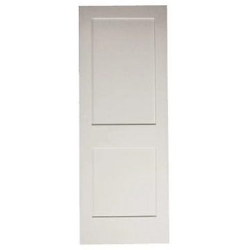 28 in x 80 in White Shaker 2-Panel Solid Core Primed MDF Interior Door Slab