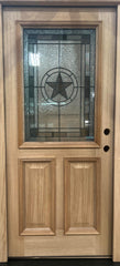 Texas Star 1/2 Lite 3 ft. x 6 ft. 8 in. Mahogany Prehung Exterior Single Door