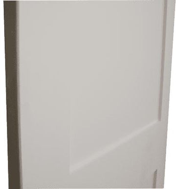 18 in. x 8 ft. White Shaker 2-Panel Solid Core Primed MDF Interior Door Slab
