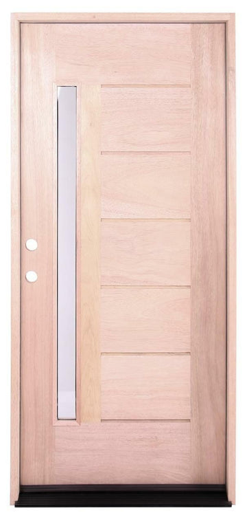 3 ft. x 6 ft. 8 in. Exterior Mahogany Door One Line Glass