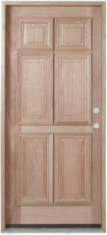 3 ft. x 6 ft. 8 in. Exterior Mahogany Door Modern 6 Panel Main Layout Photo