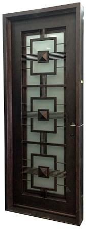 Malibu 3 ft. x 8 ft. Exterior Wrought Iron Prehung Single Door Main Layout Photo
