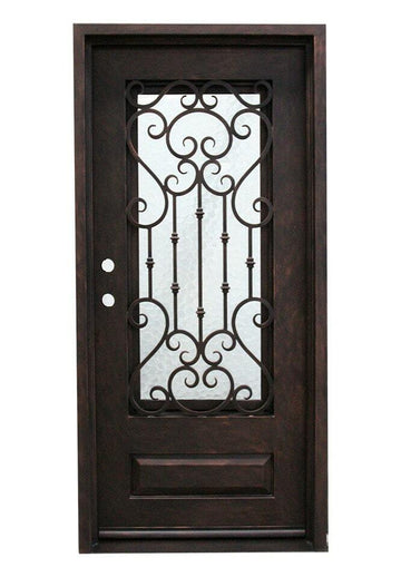 Dallas 3 ft. x 6 ft. 8 in. Wrought Iron Prehung Front Door Main Layout Photo