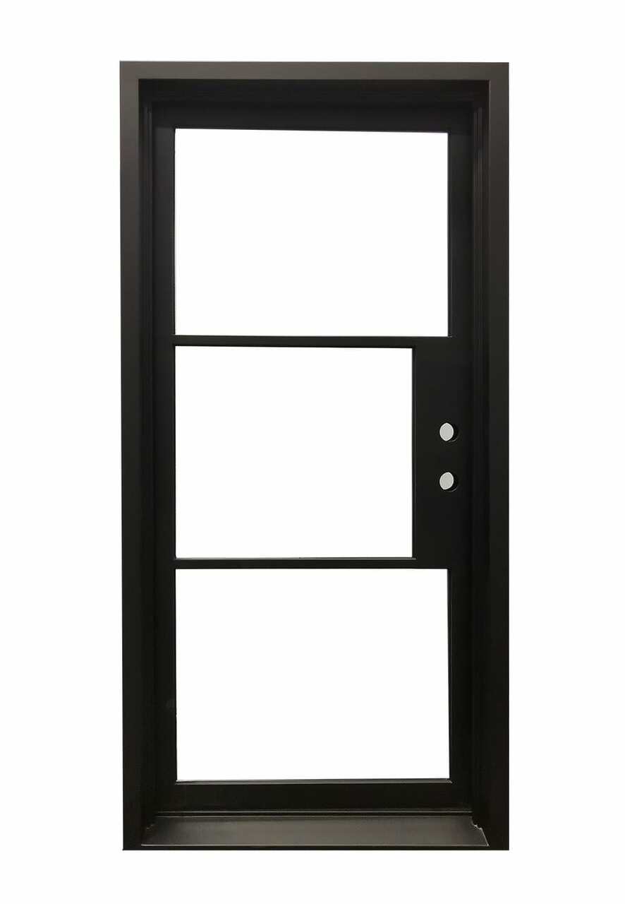 3 ft. x 6 ft. 8 in. Single Exterior Wrought Iron Door Main Layout Photo