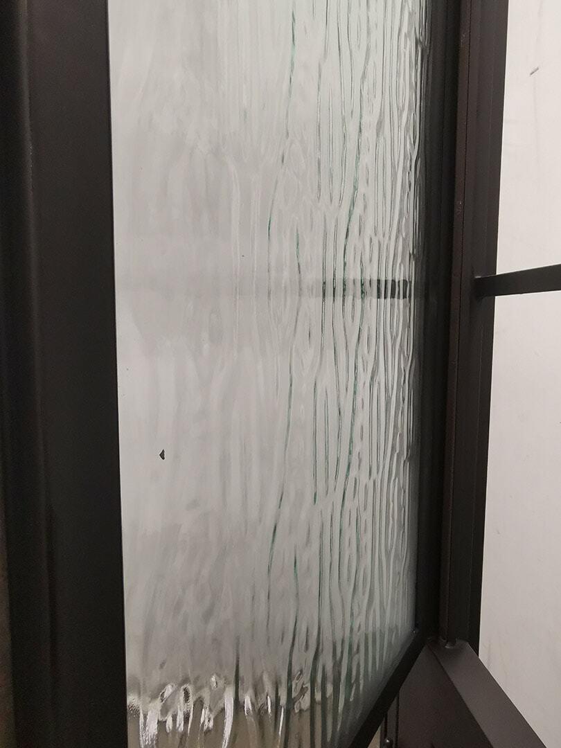 3 ft. x 8 ft. 6 Lite Exterior Wrought Iron Prehung Door