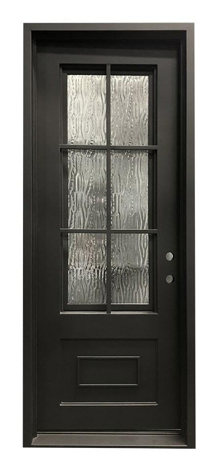 3 ft. x 8 ft. 6 Lite Exterior Wrought Iron Prehung Door Main Layout Photo