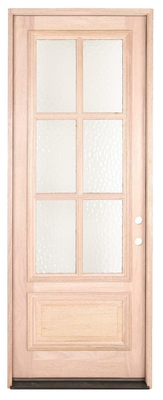 3 ft. x 8 ft. Exterior Mahogany Prehung Single Door with 6 Lite Main Layout Photo