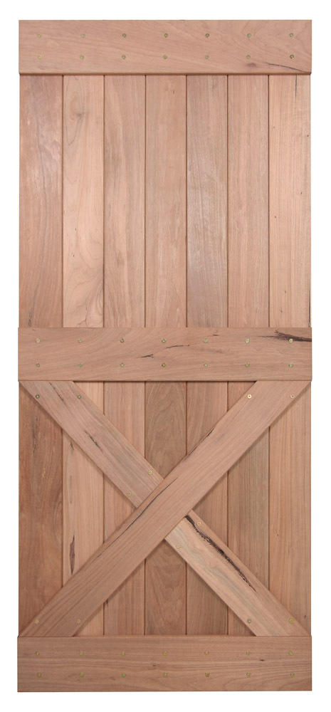 3 ft. Walnut Interior Barn Door Single X Main Layout Photo
