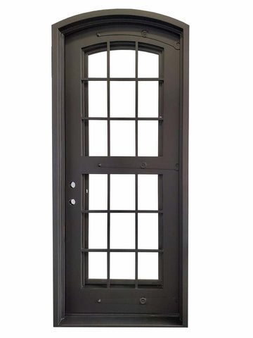 Kita 3 ft. 6 in. x 8 ft. Eyebrow Wrought Iron Exterior Prehung Single Door Main Layout Photo