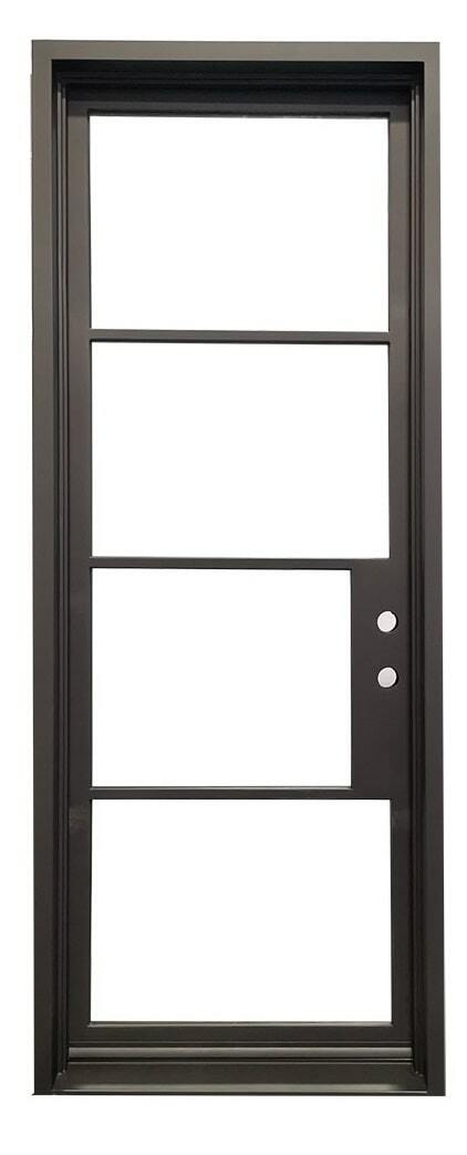 3 ft. 6 in. x 8 ft. Single Exterior Wrought Iron Door Main Layout Photo