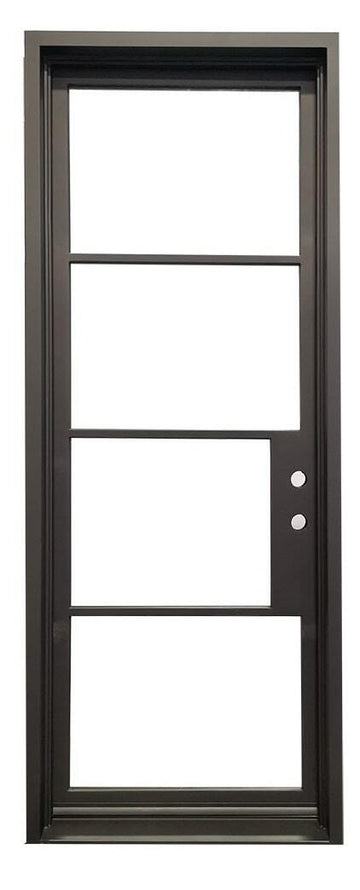3 ft. 6 in. x 8 ft. Single Exterior Wrought Iron Door Main Layout Photo