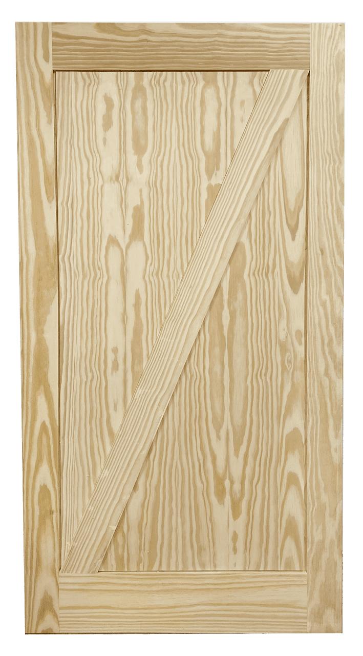 3 ft. 6 in. Z Clear Pine Interior Barn Door Main Layout Photo