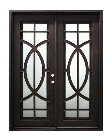 Circles 6 ft. x 8 ft. Exterior Wrought Iron Prehung Double Door Main Layout Photo