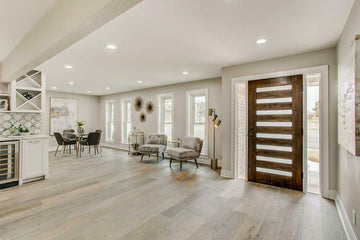 3 ft. x 6 ft. 8 in. Exterior Mahogany Door Slab Modern 8 Lite