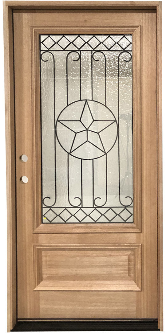 Texas Star 3 ft. x 6 ft. 8 in. Mahogany Prehung Exterior Single Door Main Layout Photo